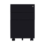 ZNTS 3 Drawer Mobile File Cabinet with Lock Steel File Cabinet for Legal/Letter/A4/F4 Size, Fully W25252086