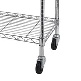 ZNTS 5-Tier NSF Heavy Duty Adjustable Storage Metal Rack with Wheels & Shelf Liners Ideal for Garage, 49670774