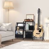 ZNTS Multifunction Guitar Stand with 2-Tier for Acoustic, Electric Guitar, Bass and 3-Tier Vinyl Record 87358379