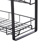 ZNTS Black Four Tier Kitchen Seasoning Storage Rack Counter Organizer Spice Rack Shelf for Seasoning 75215213