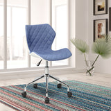 ZNTS Techni Mobili Modern Height Adjustable Office Task Chair, Blue RTA-3236-BL