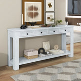 ZNTS TREXM Console Table/Sofa Table with Storage Drawers and Bottom Shelf for Entryway Hallway WF287219AAK