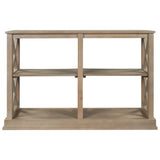 ZNTS TREXM Console Table with 3-Tier Open Storage Spaces and “X” Legs, Narrow Sofa Entry Table for Living WF199317AAN