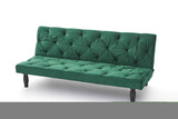 ZNTS 2534B Sofa converts into sofa bed 66" green velvet sofa bed suitable for family living room, W127860392