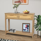 ZNTS Console with 2 Drawers, Sofa, Entryway with open Storage Shelf, Narrow Accent W167382610