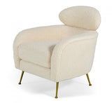 ZNTS Modrest Altura Modern Faux Fur Lounge Chair B04961554
