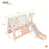 ZNTS 7-in-1 Toddler Climber and Slide Set Kids Playground Climber Slide Playset with Tunnel, Climber, PP300099AAH