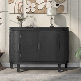 ZNTS U-Style Accent Storage Cabinet Sideboard Wooden Cabinet with Antique Pattern Doors for Hallway, WF298818AAB