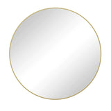 ZNTS Wall Mirror 39 Inch Gold Circular Mirror Metal Framed Mirror Round Vanity Mirror Dressing Mirror, W143570512