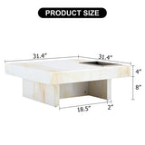 ZNTS A modern and practical coffee table with imitation marble patterns, made MDF material. The fusion W1151119881