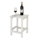 ZNTS 36*36*47cm Single Layer Square HDPE Side Table White 27369810