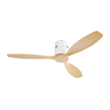 ZNTS 52 Inch Indoor 3 Solid Wood Blade Ceiling Fan Noiseless Reversible DC Motor Remote Control W934P146083