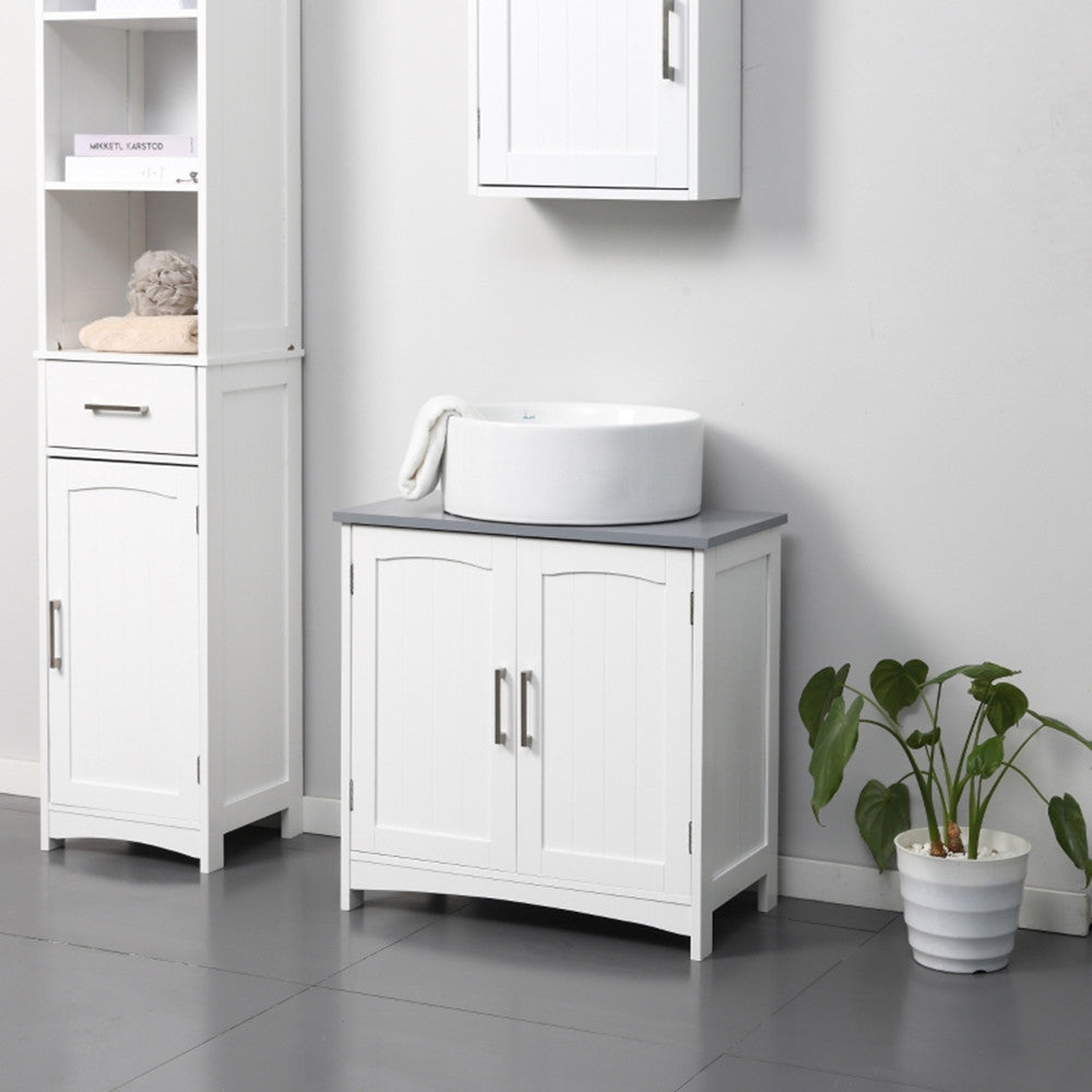 ZNTS Pedestal Sink Storage Cabinet, Under Sink Cabinet with Double