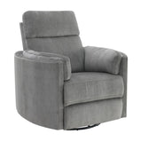 ZNTS ACME Sagen Glider Recliner w/Swivel, Charcoal Chenille LV01879