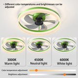 ZNTS Ceiling Fans with Lights Dimmable LED Embedded installation of thin modern ceiling fans W1340120480