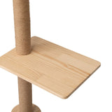 ZNTS Wall-Mounted Cat Scratching Pad for Small to Large Cat, Indoor Wood Cat Tree with Hammock, Cat W2181P144463