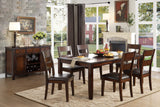 ZNTS Cherry Finish Transitional 1pc Dining Table with Extension Leaf Mango veneer Wood Dining Furniture B01152851
