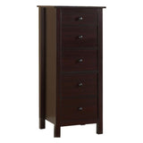 ZNTS Transitional Espresso Compact Design 5-Drawer Chest Bedroom / Small Living Space Chest of drawers B011P163369