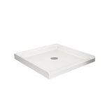 ZNTS Goodyo 36x36in Shower Base White, Centered Drain and Single-Threshold W122343126