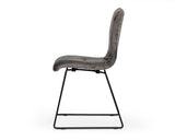 ZNTS Modrest Yannis Modern Dark Grey Fabric Dining Chair B04961393