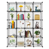 ZNTS 20-Cube Organizer Cube Storage Storage Shelves Wire Cube Storage Origami Shelves Metal Grid 30244313