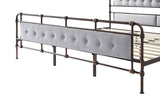 ZNTS King size High Boad Metal bed with soft head and tail, no spring, easy to assemble, no noise W1708127643