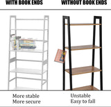 ZNTS WTZ Book Shelf, White Bookshelf, Ladder Bookcase, 4 Tier Tall Book case for Bedroom, Living Room, 22380449