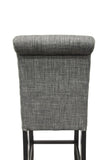 ZNTS Charcoal Fabric Set of 2pc Counter Height Dining Chairs Contemporary Plush Cushion High Chairs B011P160052