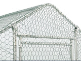 ZNTS Large Metal Chicken Coop, Walk-in Chicken Run,Galvanized Wire Poultry Chicken Hen Pen Cage, Rabbits W121263937