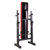 ZNTS Adjustable Folding Multifunctional Workout Station Adjustable Workout Bench with Squat Rack - balck W2181P153079