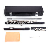 ZNTS Cupronickel C 16 Closed Holes Concert Band Flute Black 15936649