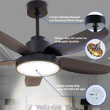 ZNTS 46 Inch Ceiling Fan with LED Lights W1891134102