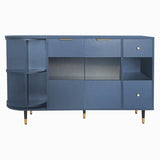 ZNTS U_STYLE Rotating Storage Cabinet with 2 Doors and 2 Drawers, Suitable for Living Room, Study, and WF317495AAV