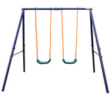 ZNTS Two Station Swing Set for Children W1408107775