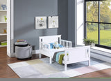 ZNTS Connelly Reversible Panel Toddler Bed White/Rockport Gray B02257228