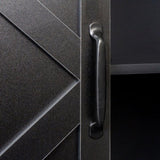 ZNTS Cabinet with 4 Doors and 4 open shelgves,Freestanding Sideboard Storage Entryway Floor W33164270
