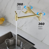 ZNTS Folding faucet,Pot Filler Faucet Wall Mount 18927402