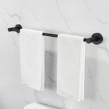 ZNTS Bathroom Hardware Set, Thicken Space Aluminum 6 PCS Towel bar Set- Matte Black 24 Inches Wall 07835652