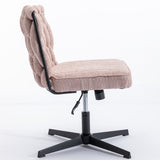 ZNTS Armless Office Desk Chair No Wheels, PINK W1372104850