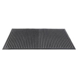 ZNTS Bar Kitchen Industrial Multi-functional Anti-fatigue Drainage Rubber Non-slip Hexagonal Mat 150*90cm 56392233
