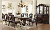 ZNTS Beautiful Hand Carved Formal Traditional Dining Side Chair with Faux Leather Upholstered Padded Seat B011P145131