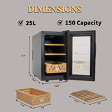 ZNTS 25L Cigar Humidors Cooling and Heating Function , 150Counts Capacity Cigar Humidor Humidifiers W1625137507