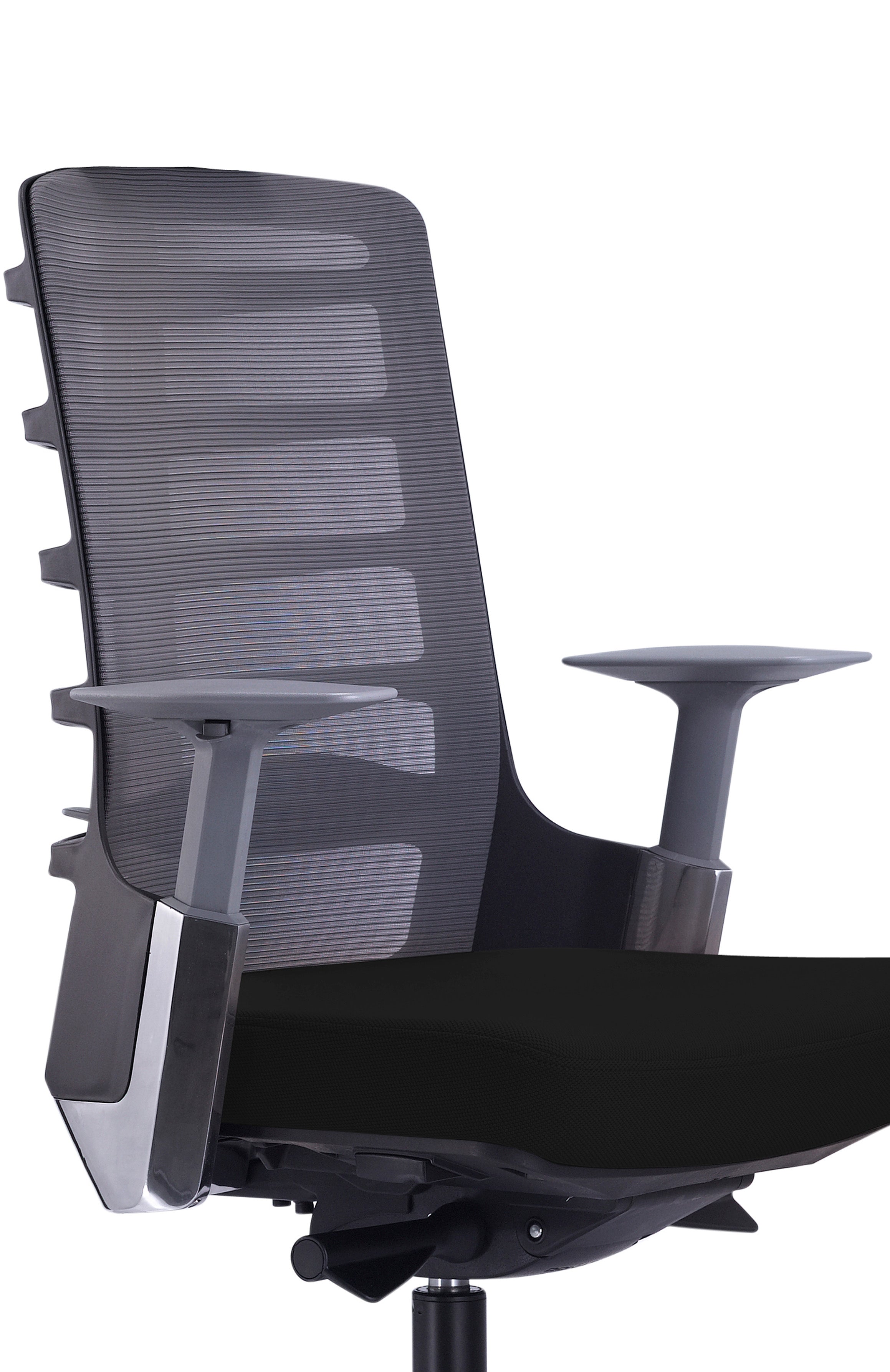 ZNTS 38 H x 17 W x 20 D Black Fabric Midback Mesh Chair with Lumbar Support, Commercial Grade B085114708
