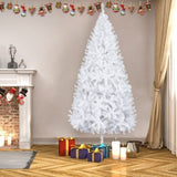 ZNTS 7FT Iron Leg White Christmas Tree with 950 Branches 89110118