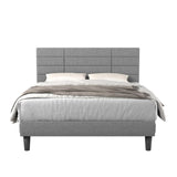 ZNTS Molblly Full Size Bed Frame with Upholstered Headboard, Strong Frame, and Wooden Slats Support, W2276138845