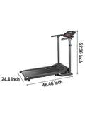 ZNTS Folding Treadmill for Home Workout, Electric Walking Treadmill Machine 12 Preset or Adjustable W1532103614