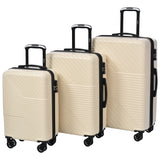 ZNTS Hardshell Luggage Sets 3 Piece double spinner 8 wheels Suitcase with TSA Lock Lightweight PP304127AAK