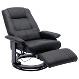 ZNTS Faux Leather Manual Recliner,Adjustable Swivel Lounge Chair with Footrest,Can Rotate 360 W1733102511