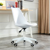 ZNTS Modern Home Office Desk Chairs, Adjustable 360 °Swivel Chair Engineering Plastic Armless Swivel W115155825