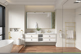 ZNTS 84*23*21in Wall Hung Doulble Sink Bath Vanity Cabinet Only in Bathroom Vanities without Tops W1272109644